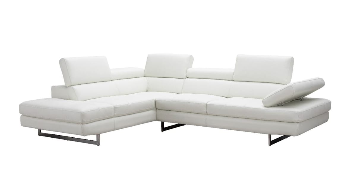 VALENTINO OFF-WHITE ITALIAN LEATHER SECTIONAL