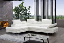 VALENTINO OFF-WHITE ITALIAN LEATHER SECTIONAL