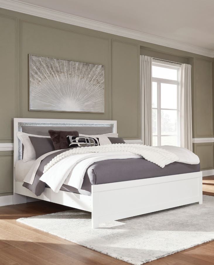 MAELORA FULL UPHOLSTERED PANEL BED WITH LED LIGHTING (copy)