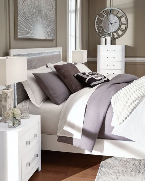 MAELORA FULL UPHOLSTERED PANEL BED WITH LED LIGHTING (copy)