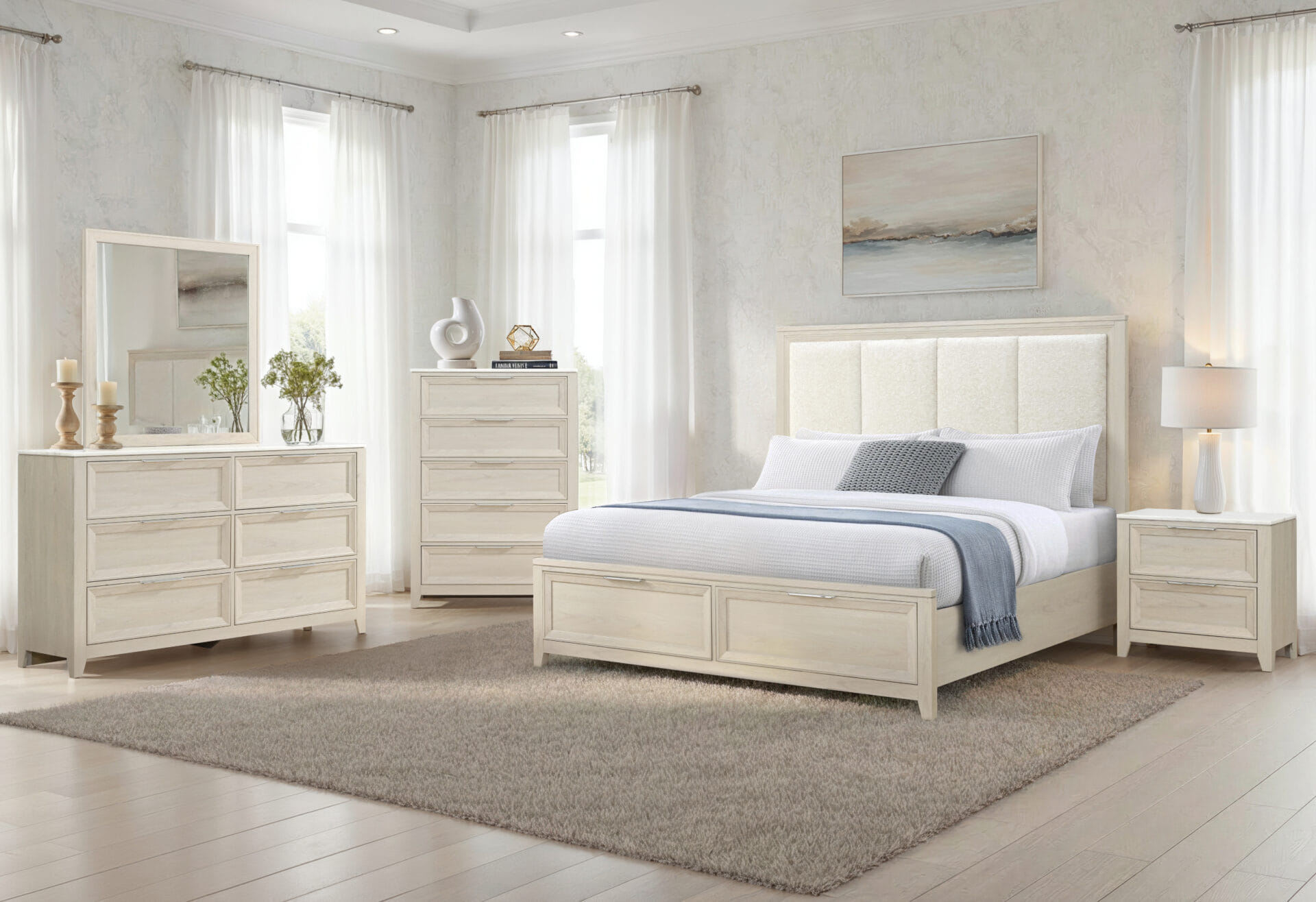 CLARA BEIGE QUEEN BED GROUP