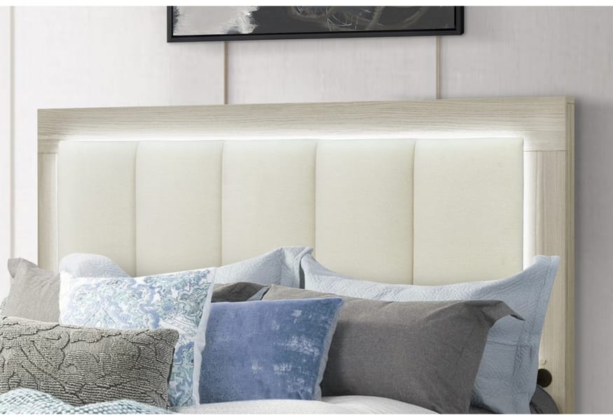 EMMA NATURAL/WHITE KING BED GROUP