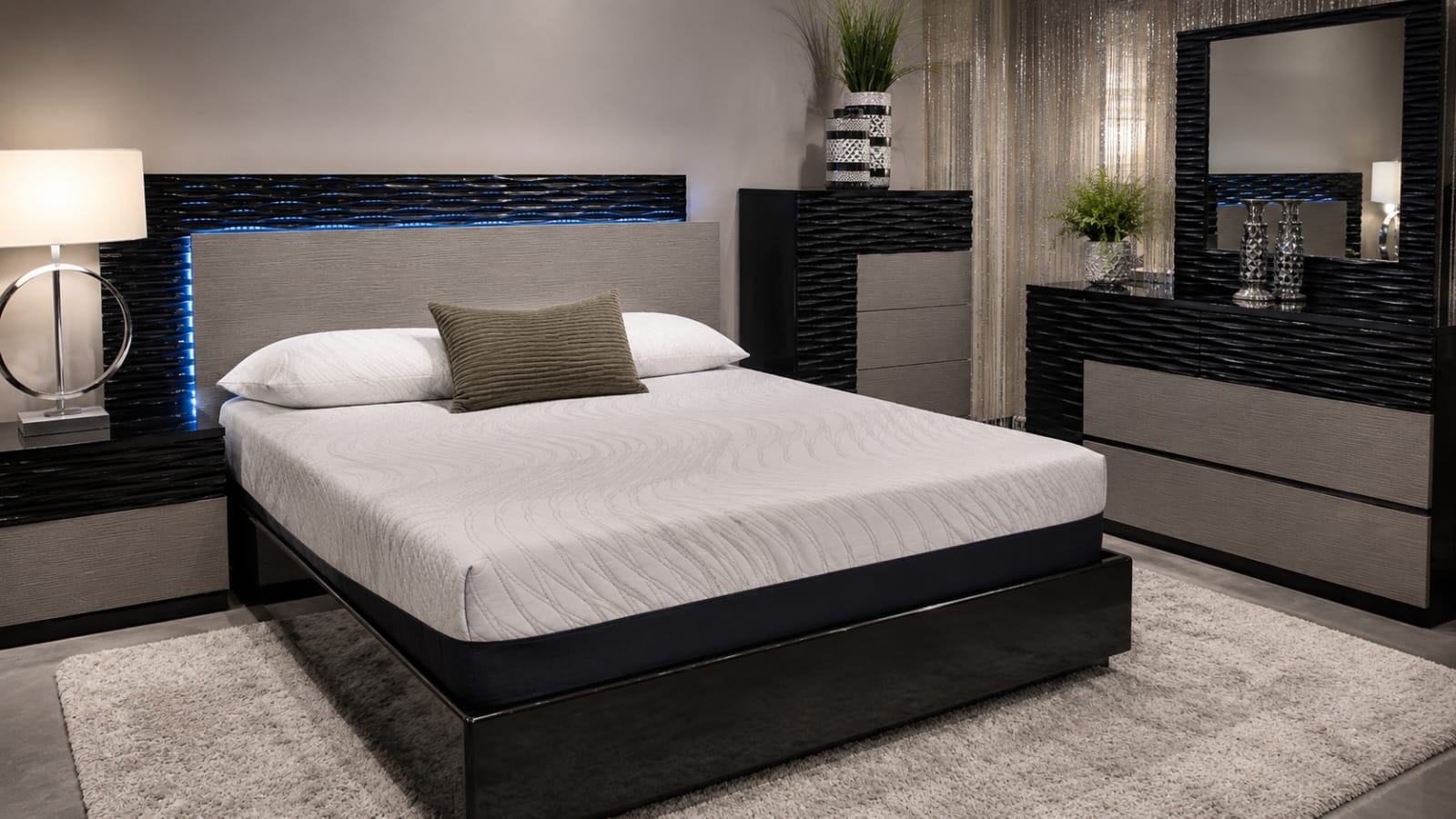 MANHATTAN QUEEN BEDROOM SET - QB, 2NS, DR/M