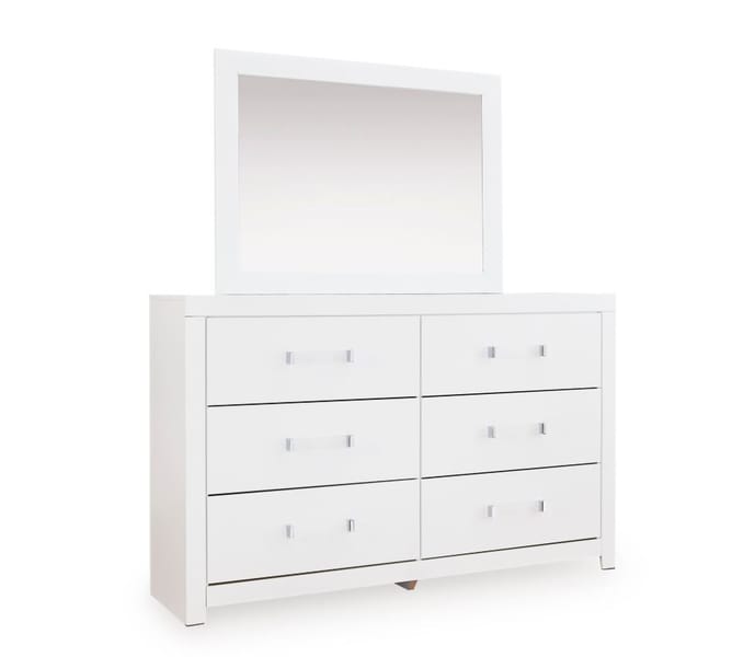 MAELORA SIX DRAWER DRESSER WITH MIRROR
