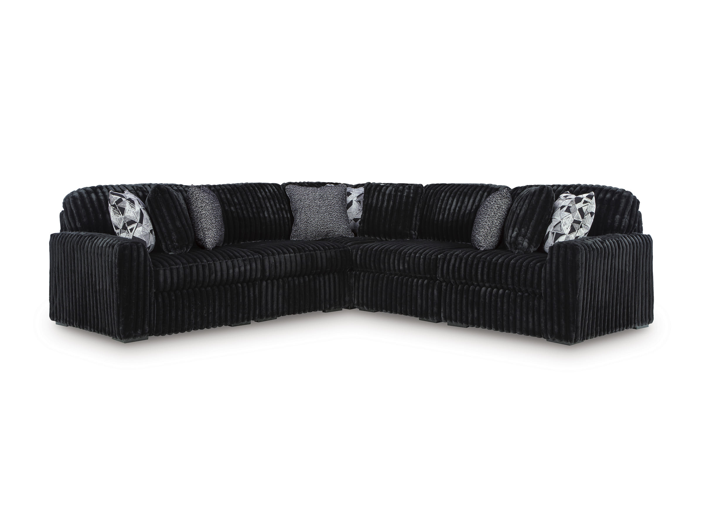 MIDNIGHT 3PC VERSION SECTIONAL IN BLACK