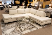 MONTELLA  LEATHER MODULAR SECTIONAL WITH ADJUSTABLE BACKS