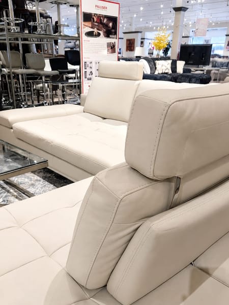 MONTELLA  LEATHER MODULAR SECTIONAL WITH ADJUSTABLE BACKS