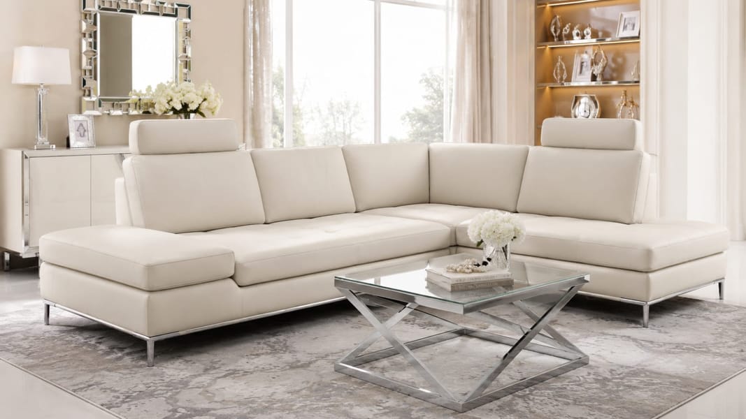 MONTELLA  LEATHER MODULAR SECTIONAL WITH ADJUSTABLE BACKS