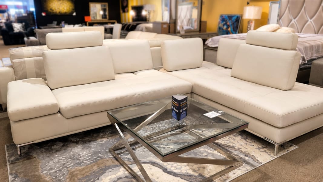 MONTELLA  LEATHER MODULAR SECTIONAL WITH ADJUSTABLE BACKS