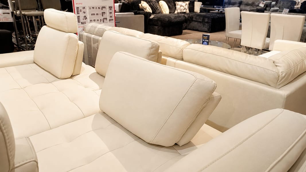 MONTELLA  LEATHER MODULAR SECTIONAL WITH ADJUSTABLE BACKS