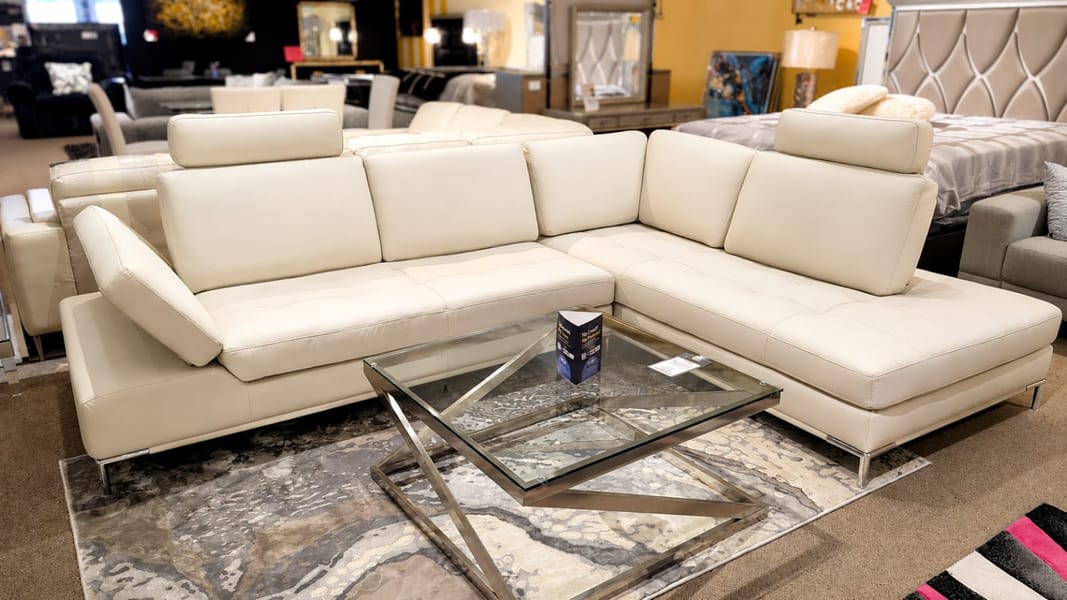 MONTELLA  LEATHER MODULAR SECTIONAL WITH ADJUSTABLE BACKS