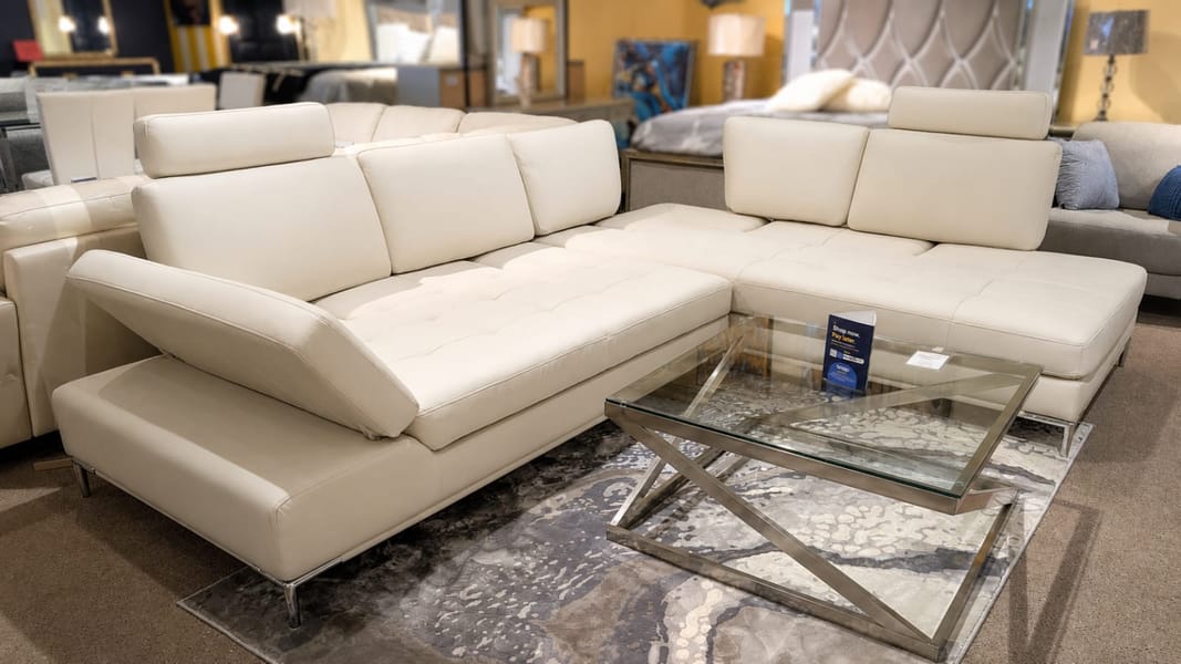 MONTELLA  LEATHER MODULAR SECTIONAL WITH ADJUSTABLE BACKS