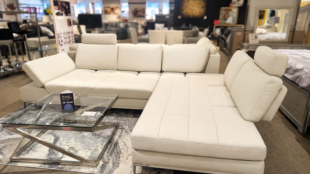 MONTELLA  LEATHER MODULAR SECTIONAL WITH ADJUSTABLE BACKS