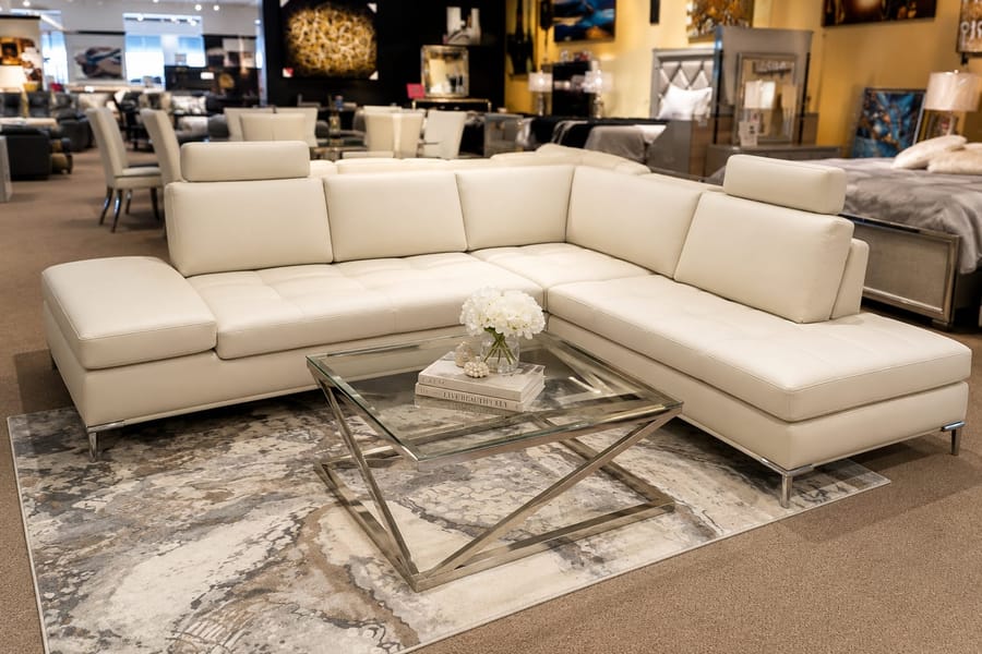 MONTELLA  LEATHER MODULAR SECTIONAL WITH ADJUSTABLE BACKS