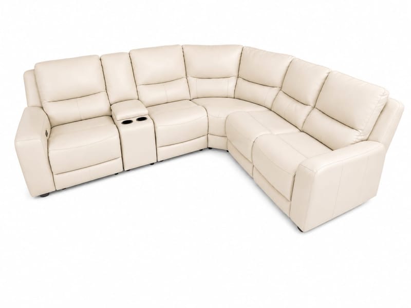 Belagio Leather Sectional 3 Power Recliners