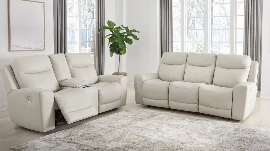 MINDANAO 2-PIECE POWER RECLINING LEATHER LIVING ROOM SET