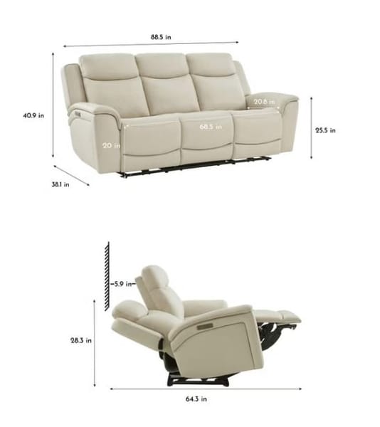 MINDANAO 2-PIECE POWER RECLINING LEATHER LIVING ROOM SET