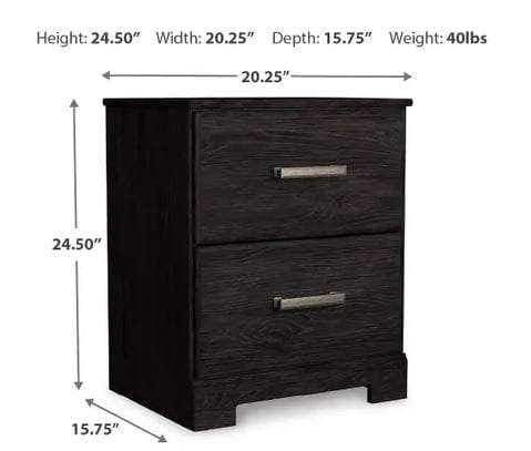 Belachime Two Drawer Night Stand