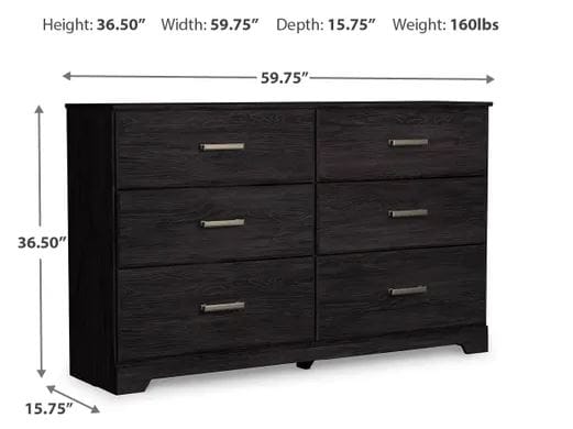 Belachime Six Drawer Dresser and Mirror