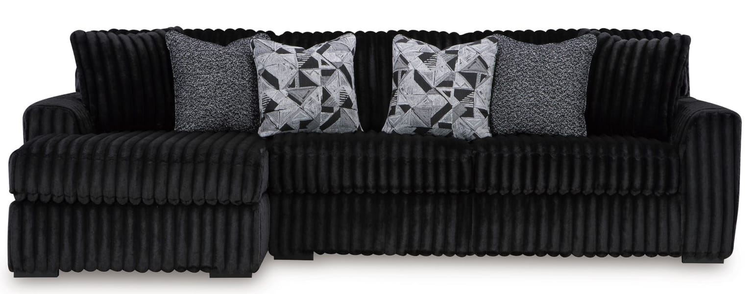 MIDNIGHT-MADNESS 2-PIECE SECTIONAL SOFA WITH CHAISE – BLACK