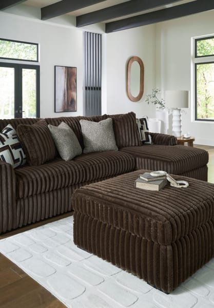 MIDNIGHT-MADNESS 2-PIECE SECTIONAL SOFA WITH CHAISE – BROWN