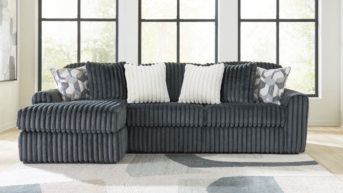 MIDNIGHT-MADNESS 2-PIECE SECTIONAL SOFA WITH CHAISE – DARK GRAY