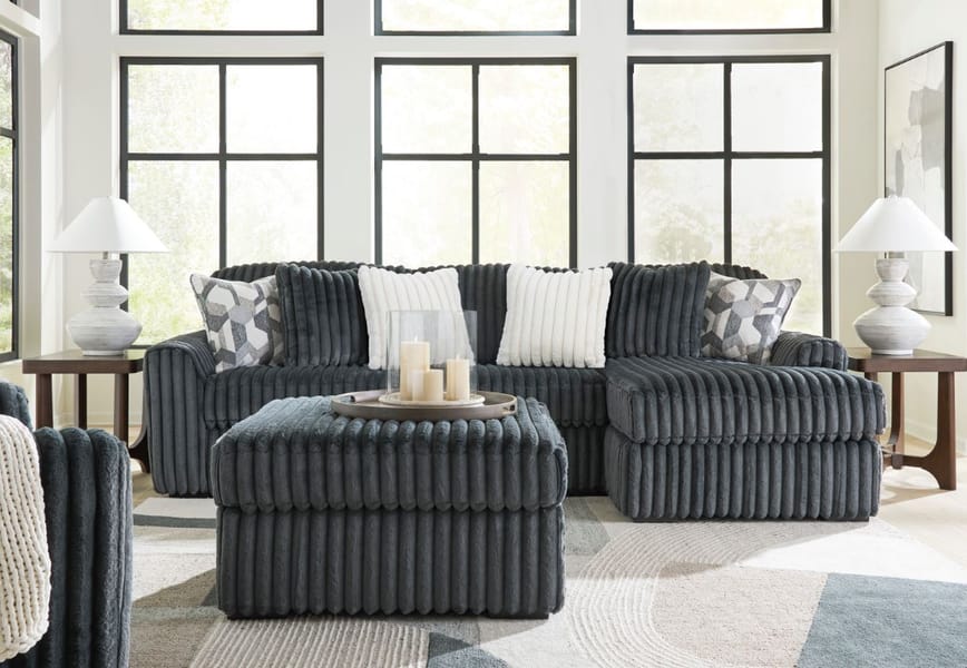 MIDNIGHT-MADNESS 2-PIECE SECTIONAL SOFA WITH CHAISE – DARK GRAY