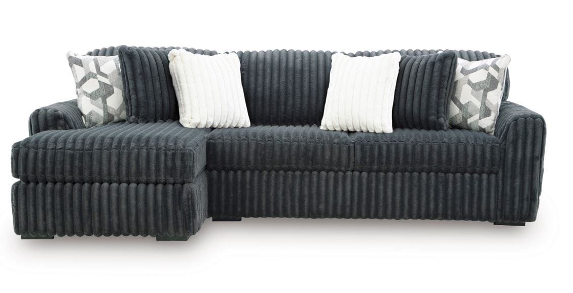 MIDNIGHT-MADNESS 2-PIECE SECTIONAL SOFA WITH CHAISE – DARK GRAY