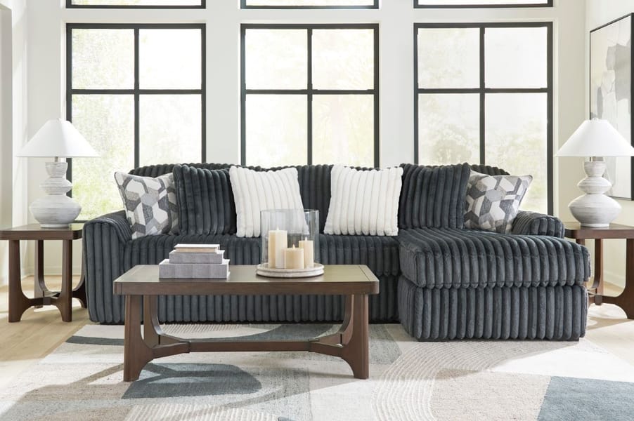 MIDNIGHT-MADNESS 2-PIECE SECTIONAL SOFA WITH CHAISE – DARK GRAY