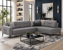 NOLIA L-SHAPE SLEEPER SECTIONAL SOFA – PALMA GRAY
