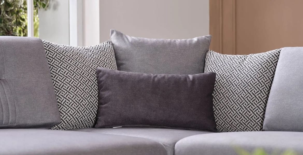 NOLIA L-SHAPE SLEEPER SECTIONAL SOFA – PALMA GRAY