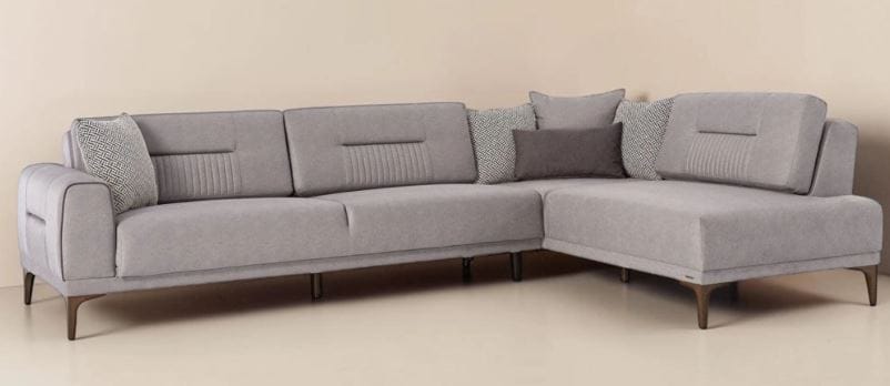NOLIA L-SHAPE SLEEPER SECTIONAL SOFA – PALMA GRAY