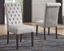 ADINTON CLASSIC UPHOLSTERED DINING CHAIR, LIGHT GRAY