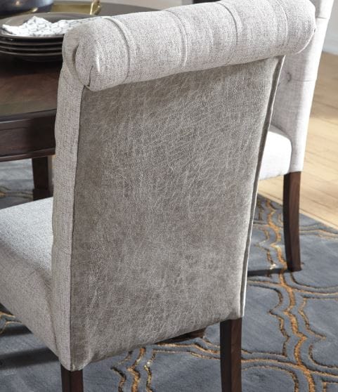 ADINTON CLASSIC UPHOLSTERED DINING CHAIR, LIGHT GRAY