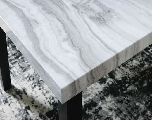 MARCELA MARBLE TOP COUNTER HEIGHT DINING TABLE – GRAY/BLACK