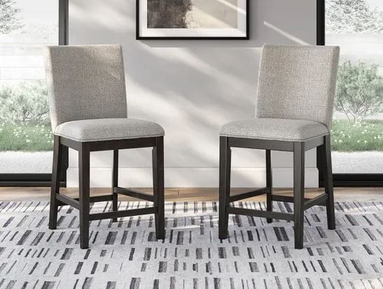 NOLAN UPHOLSTERED COUNTER HEIGHT BARSTOOL – DARK GRAYISH BROWN