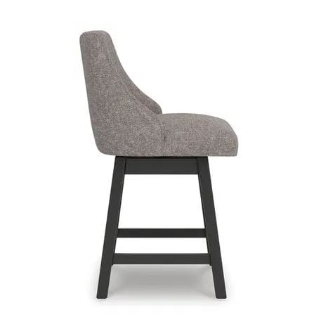 NOLAN UPHOLSTERED SWIVEL BARSTOOL – DARK GRAYISH BROWN
