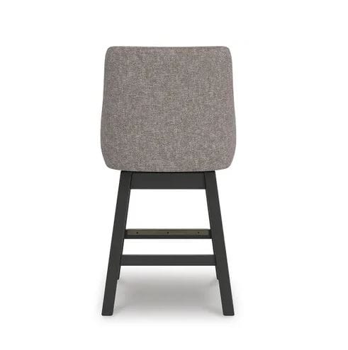 NOLAN UPHOLSTERED SWIVEL BARSTOOL – DARK GRAYISH BROWN
