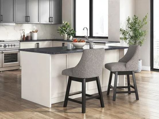 NOLAN UPHOLSTERED SWIVEL BARSTOOL – DARK GRAYISH BROWN
