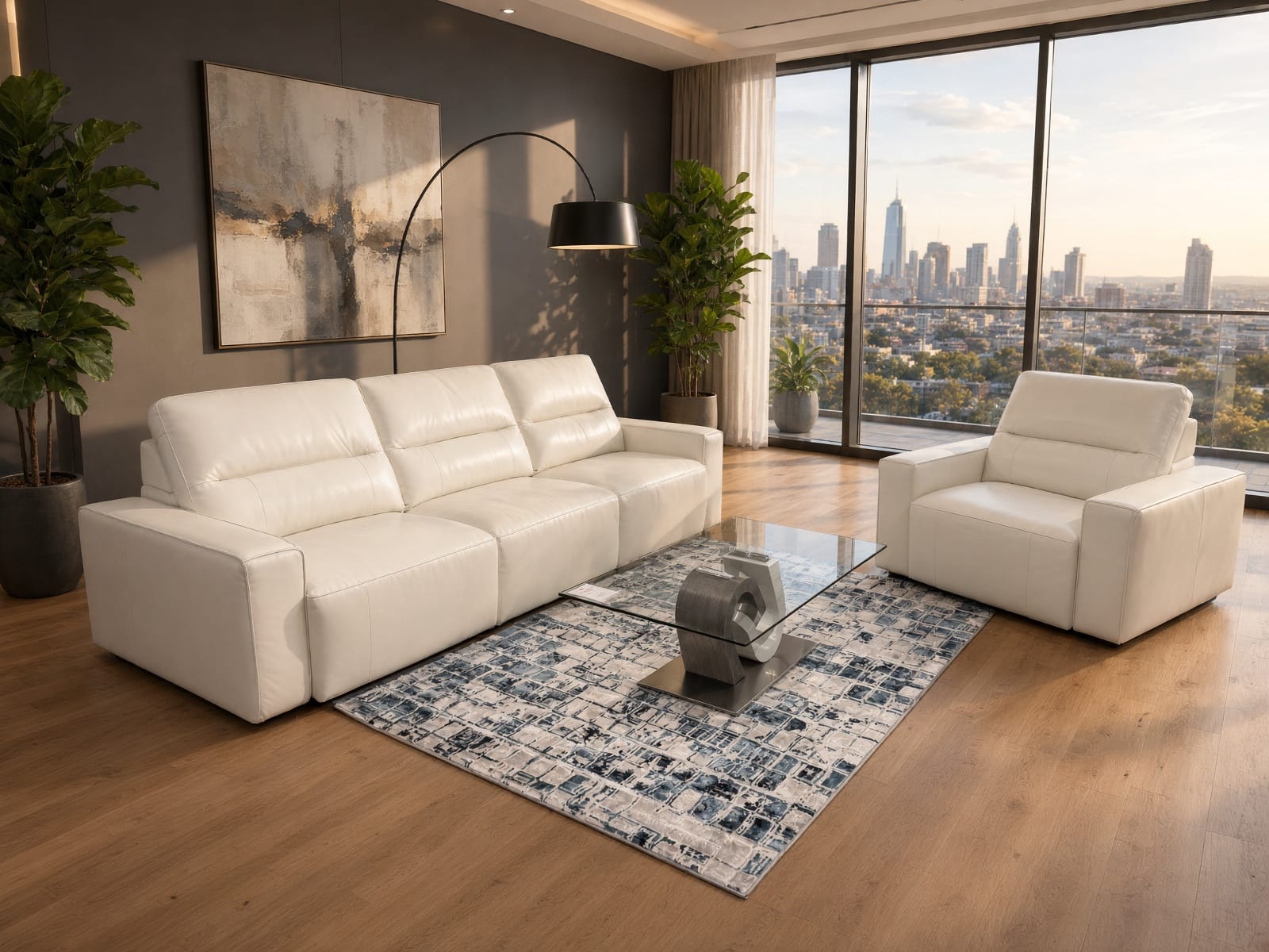 CHICAGO SOFA-CHAISE AND CHAIR-CHAISE SET