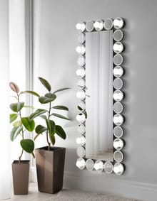 AGHES 24 x 62 Inch Wall Mirror with LED Lighting – Silver