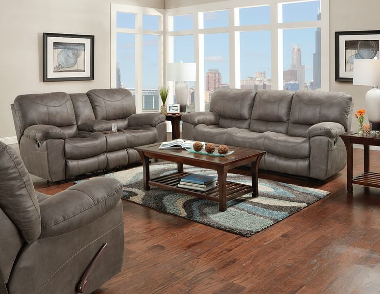 Catnapper Furniture Living Room Reclining Console Loveseat 1929