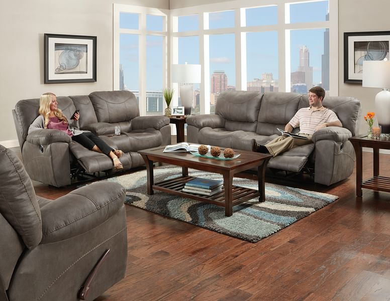 Catnapper Furniture Living Room Reclining Console Loveseat 1929