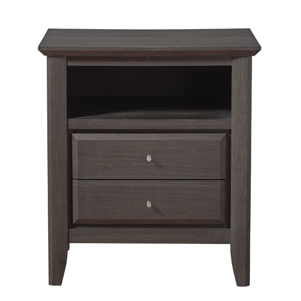Modus Bedroom City II Two Drawer Nightstand In Basalt Gray 1X5781