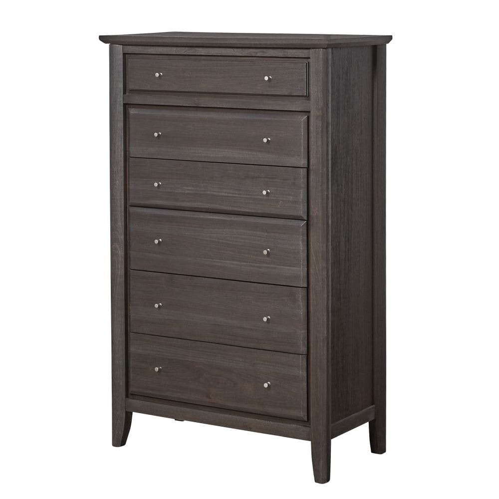 Modus Bedroom City II Six Drawer Chest In Basalt Gray 1X5784