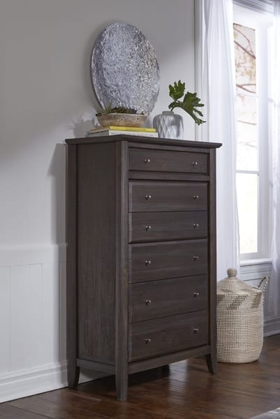 Modus Bedroom City II Six Drawer Chest In Basalt Gray 1X5784