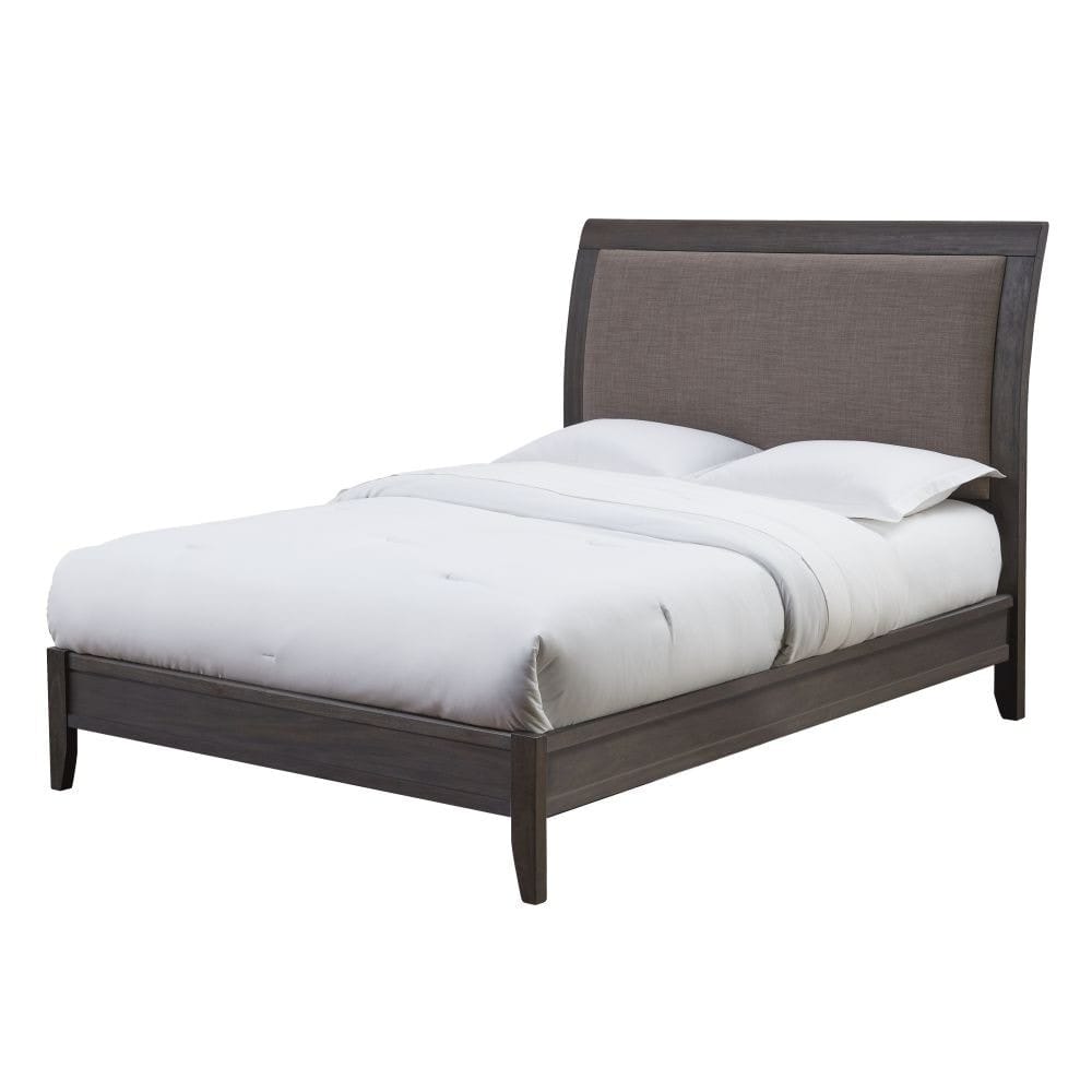 Modus Bedroom City II Upholstered Sleigh Bed In Basalt Gray 1X57L7D