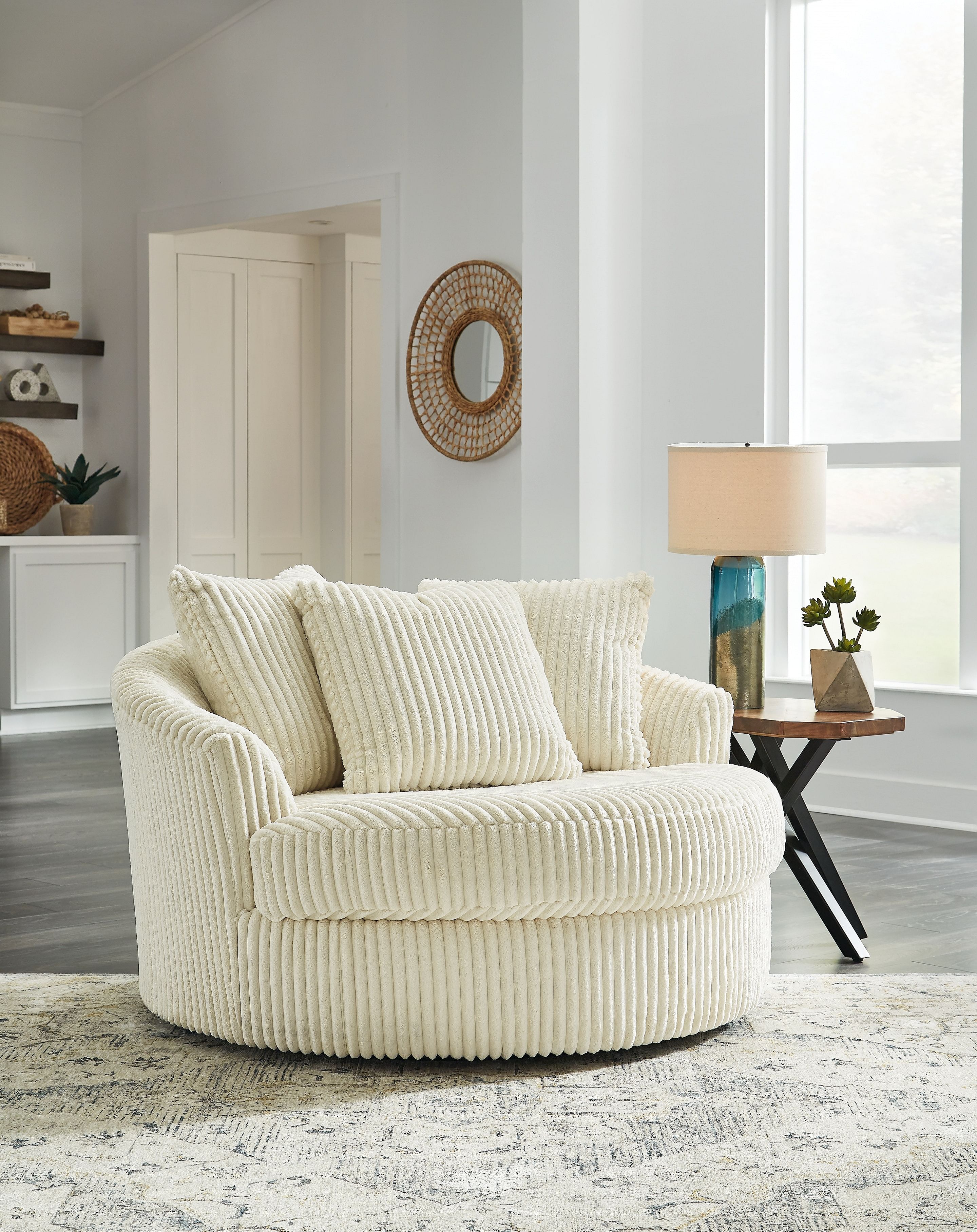 Living Room Accent Chairs Ashley Living Room Lindyn Oversized Swivel Accent Chair 2110421 At