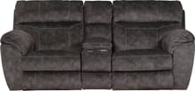 Catnapper Furniture Living Room Sedona Lay Flat Reclining Console Loveseat 62229-Smoke