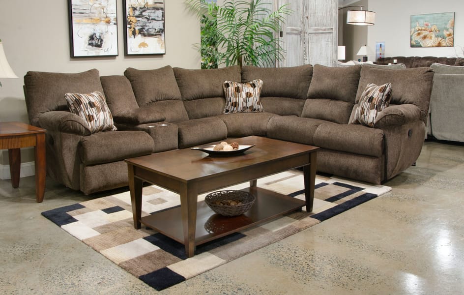 Catnapper Furniture Living Room 225-Chocolate Sectional